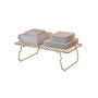 Hanah Home Dolap Ici Organizer Estantería de pared Dorada y Marrón
